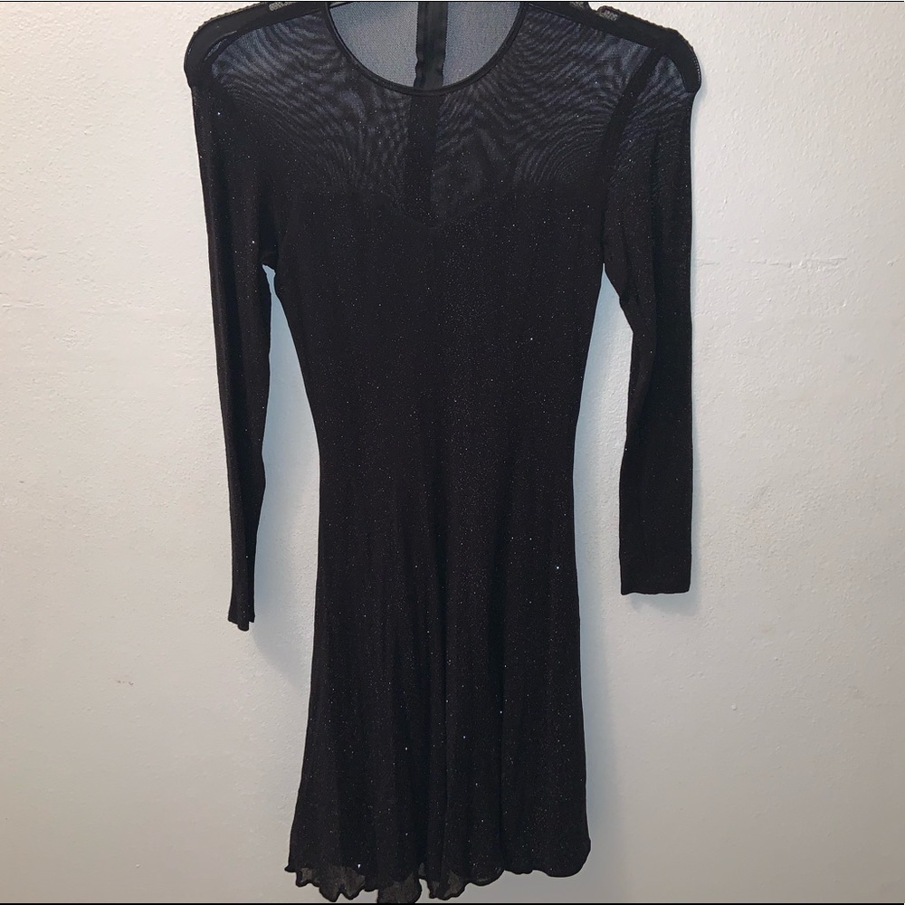 Formal metallic black dress